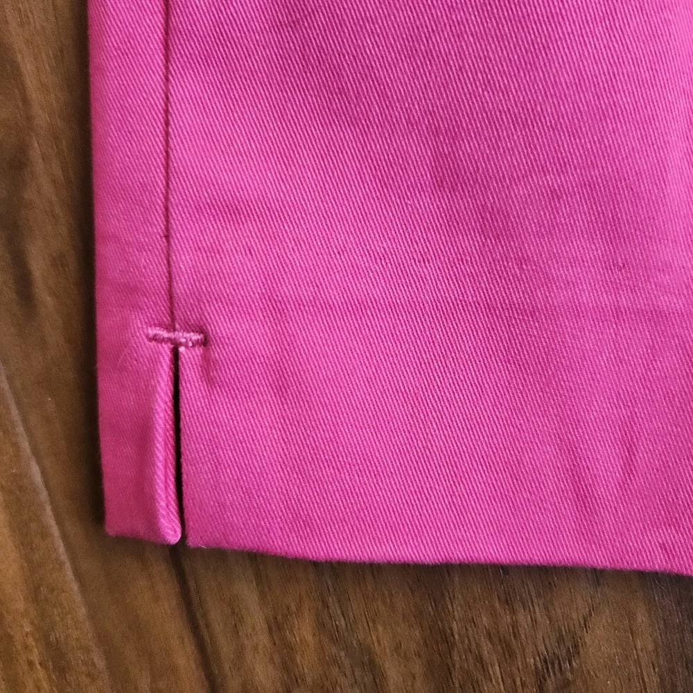 Ann Taylor Factory Womens 4 Fuchsia Pink Cotton Stretch Straight Leg Dress Pants - Picture 4 of 11